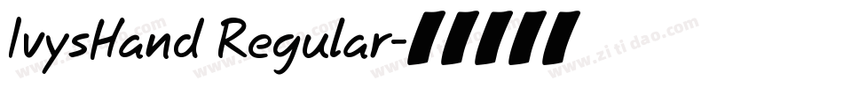 IvysHand Regular字体转换